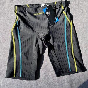 MY KILOMETRE Men's Swimsuit Jammer Solid Swim Jammers Endurance Long Racing